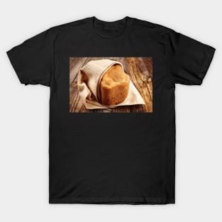 Homemade bread on a wooden board T-Shirt